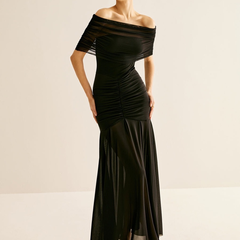 Commense Black Off-Shoulder Dress